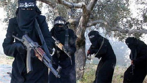 mujeres de Daesh en un entrenamiento Las mujeres detenidas en Marrueco iban a perpetrar atentados suicida